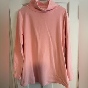 Women’s Dudley Stephens Cobble Hill Terry Fleece Turtleneck Pink Size L
